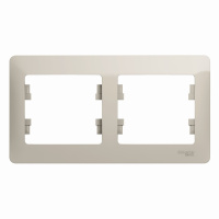 Рамка 2-постовая горизонтальная Systeme Electric Glossa, молочный GSL000902