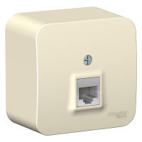 Розетка компьютерная RJ45 с изолирующей пластиной категория 5Е Systeme Electric Blanca, Молочный, BLNIA045002
