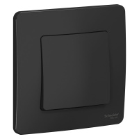 Одноклавишный выключатель скрытой установки 10А 250В Systeme Electric Blanca BLNVS010106, Антрацит