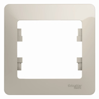 Рамка 1-постовая универсальная Systeme Electric Glossa, молочный GSL000901