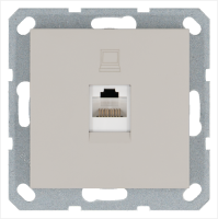 Интернет-розетка RJ45 с накладкой, цвет Тауп Jasmart G6105T
