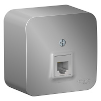Розетка телефонная RJ11 с изолирующей пластиной Systeme Electric Blanca BLNIA011003, Алюминий