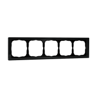 Рамка 5-пост Systeme Electric ArtGallery Pure органическое стекло черный GAL321005