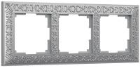Рамка 3 местная матовая хром металл Antik Werkel W0031522