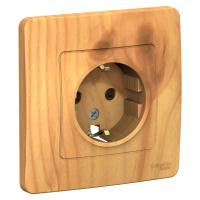 Розетка скрытой установки с заземляющим контактом без шторок 16A 250В Systeme Electric Blanca BLNRS001015, Ясень