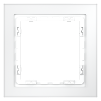 Рамка стеклянная 1-постовая Voltum S70 белый матовый VLS110102