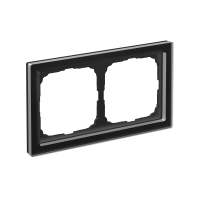 Рамка 2-пост Systeme Electric ArtGallery Pure органическое стекло черный GAL321002