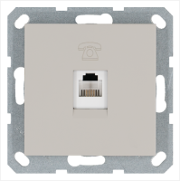 Телефонная розетка RJ11 с накладкой, цвет Тауп Jasmart G6101S