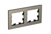 Рамка 2-постовая Systeme Electric AtlasDesign Nature, металл латунь ATN312202