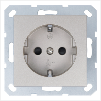 Розетка SCHUKO© с защитными шторками 16A 250V~ 2P+T, цвет шампань Jasmart G5501CH