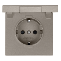 Розетка SCHUKO© с крышкой и защитными шторками 16A 250V~ 2P+T, цвет Бронза Jasmart FD5505BR
