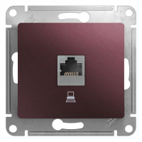 Розетка компьютерная RJ45 Systeme Electric Glossa, баклажановый GSL001181K