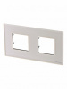 2 постовая рамка жемчужное стекло ABB Zenit 2CLA227200N3501