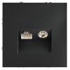 Розетка телевизионная TV+RJ45 кат. 6 Voltum S70 графит Soft touch пластик (VLS060707)