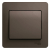 Выключатель 1-клавишный Systeme Electric Glossa, сх.1, 10АХ, в сборе, ШОКОЛАД GSL000812