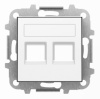Интернет розетка rj45 двойная UTP cat 5e белый ABB Sky Niessen 2CLA201850A1001|2CLA201850A1001|2CLA851820A1101