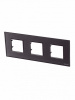 3 постовая рамка кофейное стекло ABB Zenit 2CLA227300N3701