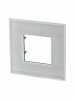 1 постовая рамка белое стекло ABB Zenit 2CLA227100N3001