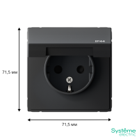 GAL441046 Systeme Electric Schneider Electric ArtGallery цвет карбон