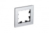 Рамка 1-постовая Systeme Electric AtlasDesign Nature, металл серебро ATN312101