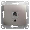 Розетка компьютерная RJ45 Systeme Electric Glossa, платина GSL001281K