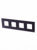 4 постовая рамка кофейное стекло ABB Zenit 2CLA227400N3701