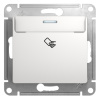 Выключатель карточный, механизм Systeme Electric Glossa, БЕЛЫЙ GSL000169