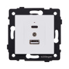 Розетка USB A+C 20W, белый матовый Kollinger REA-037WM для Aspekt, Eleganz, Reflex