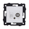 Розетка двойная спутниковая SAT + RJ45 Cat.6, белый матовый Kollinger REA-014WM для Aspekt, Eleganz, Reflex