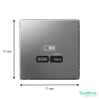 GAL000927 Systeme Electric Schneider Electric ArtGallery цвет сталь