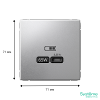 GAL000327 Systeme Electric Schneider Electric ArtGallery цвет алюминий