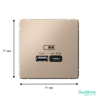 GAL001229 Systeme Electric Schneider Electric ArtGallery цвет песочный