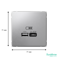 GAL000329 Systeme Electric Schneider Electric ArtGallery цвет алюминий