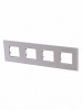 4 постовая рамка жемчужное стекло ABB Zenit 2CLA227400N3501