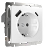 Розетка с заземлением, шторками и USB тип A+C белый Werkel  W1171701