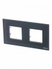 2 постовая рамка графит стекло ABB Zenit 2CLA227200N3801