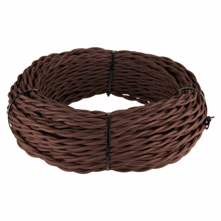 Ретро кабель витой 3х2,5 коричневый 20 м (под заказ) Werkel Ретро кабель коричневый W6453314
