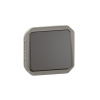 Кнопочный выключатель света Legrand Plexo серый одноклавишный 069801L