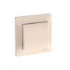 Выключатель 1-клавишный Systeme Electric Glossa, сх.1, 10АХ, в сборе, быстрозажим. клем., БЕЖЕВЫЙ GSL000212S