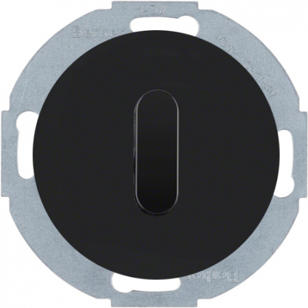 Поворотный перекрестный выключатель 387700 | 10012045 Berker серия R CLASSIC черный пластик