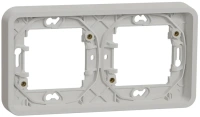 Рамка 2-постовая горизонтальная IP55 Mureva Styl Schneider Electric белый MUR39101