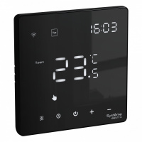 Термостат электронный Systeme Electric ArtGallery для теплого пола Wi-Fi 16A черный