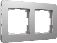 Рамка из металла на 2 поста Platinum алюминий Werkel Platinum  алюминий W0022606