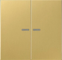 Выключатель двухклавишный с подсветкой Jung LS990 505U5+ME2995KO5C