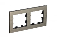 Рамка 2-постовая Systeme Electric AtlasDesign Nature, металл латунь ATN312202