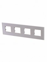 4 постовая рамка жемчужное стекло ABB Zenit 2CLA227400N3501