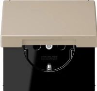 Розетка с крышкой Jung ombre naturelle claire LC1520KIKL32142