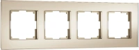 Рамка из стекла на 4 пост Werkel Senso шампань soft-touch W0043111