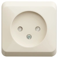 Розетка без заземления со шторками 16А Systeme Electric Etude, кремовый PA16-002K