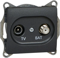 Розетка TV-SAT оконечная 1DB Systeme Electric Glossa, антрацит GSL000797
